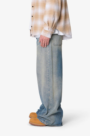 Baggy Washed Rave Denim - Medium Blue