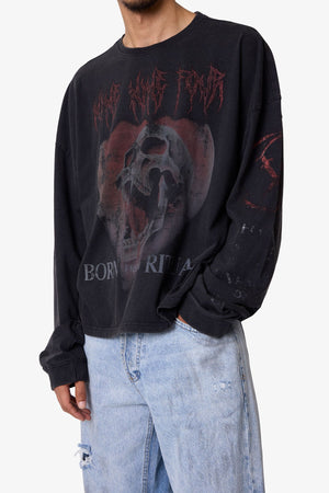 Born From Ritual L/S Tee - Washed Black