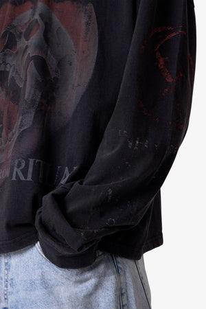 Born From Ritual L/S Tee - Washed Black
