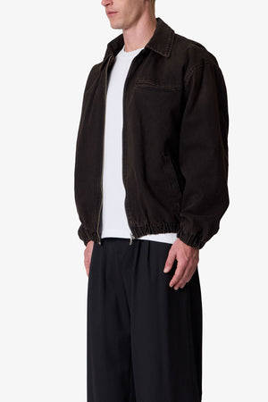 Collared Cinch jacket - Washed Black