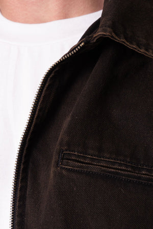 Collared Cinch jacket - Washed Black