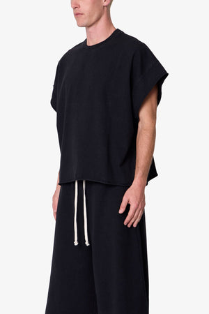 Cut Off Tee - Washed Black