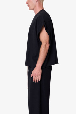 Cut Off Tee - Washed Black