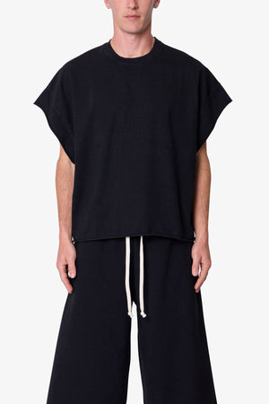 Cut Off Tee - Washed Black