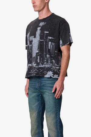 DTLA Distressed Tee - Vintage Black