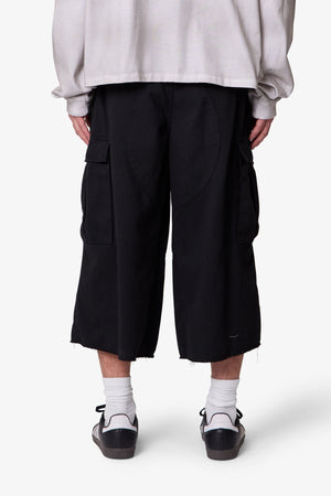 Extra Long Cargo Shorts - Black
