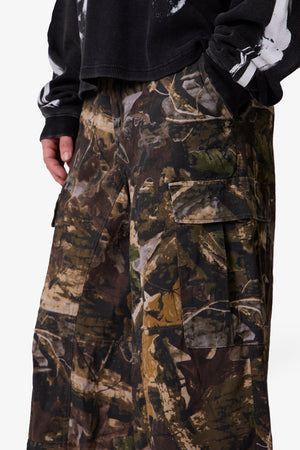 Extra Long Cargo Shorts - Forest Camo