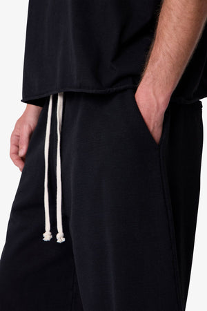 Extra Long Sweatshorts - Washed Black