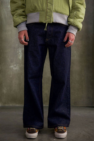 G:04 Relaxed Flare Denim - Rinsed Indigo