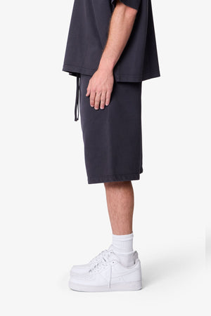 Heavy Basic Sweatshorts - Washed Black