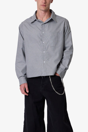 L/S Plaid Poplin Shirt - Grey