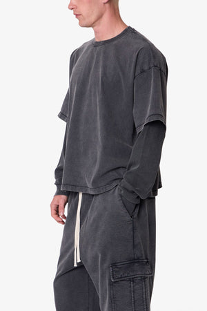 Layered Thermal L/S Tee - Washed Black