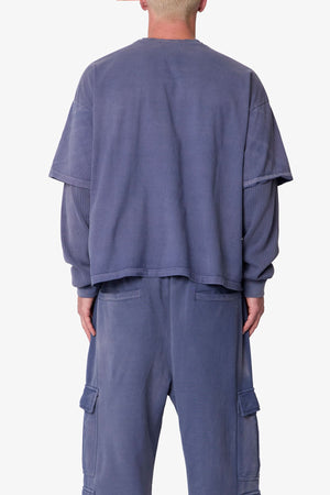 Layered Thermal L/S Tee - Washed Navy
