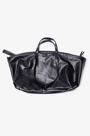Leather Weekender Bag - Black