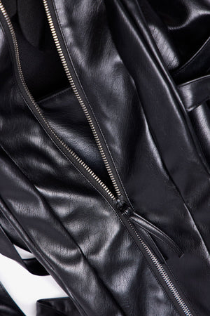 Leather Weekender Bag - Black