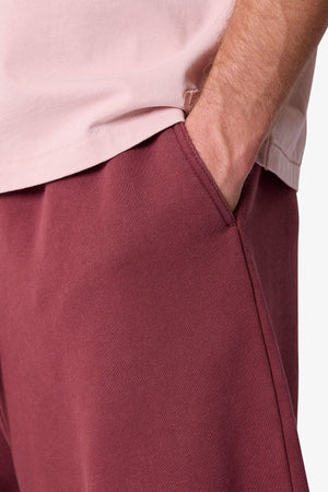 Long Sweatshorts - Washed Maroon