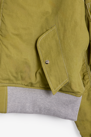 Overwashed Reversible Bomber Jacket - Olive