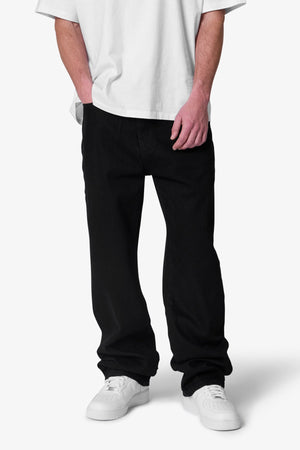 Raw Baggy Denim - Rinsed Black
