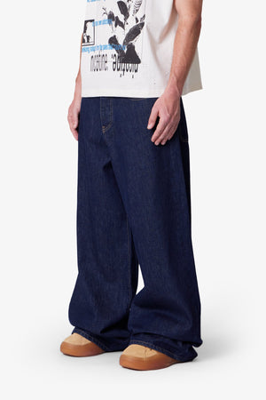 Raw Baggy Rave Denim - Washed Indigo