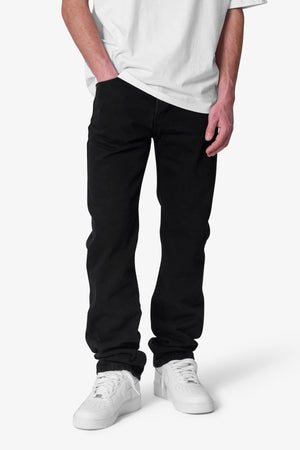 Raw Straight Denim - Rinsed Black