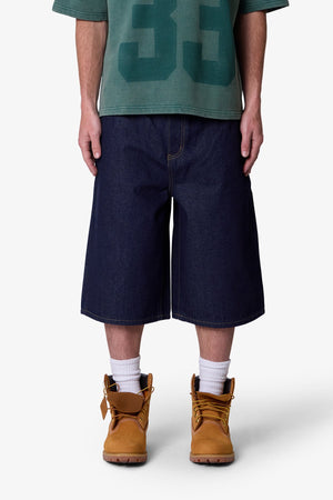 Raw Ultra Baggy Denim Shorts - Rinsed Indigo