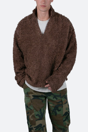 Sherpa Pullover - Brown