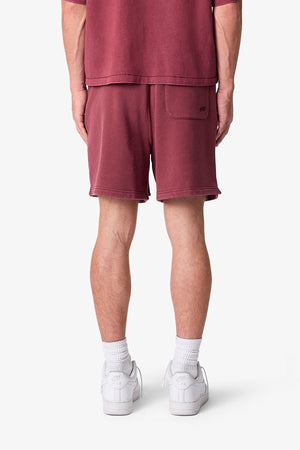 Short Sweatshorts - Washed Maroon