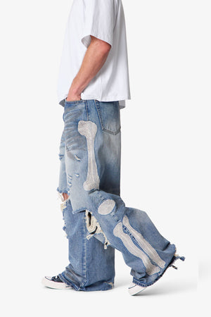 Skeleton Rave Denim - Blue