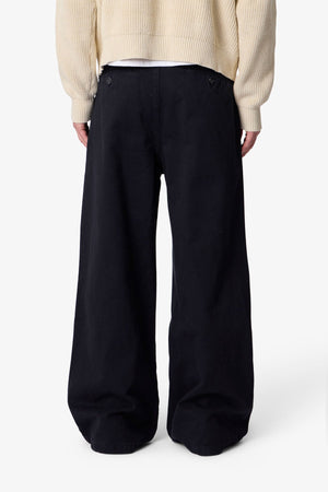 Twill Barrel Trouser - Black