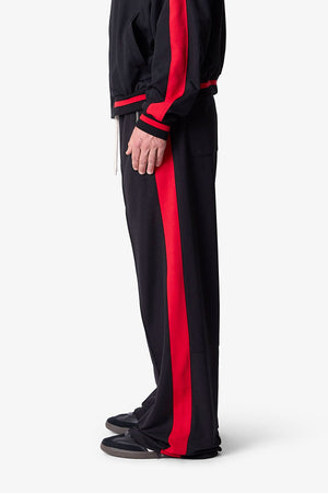 Ultra Baggy Track Pants - Black/Red