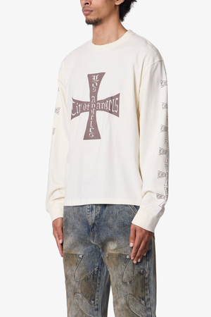 Washed LA L/S Tee - Off White