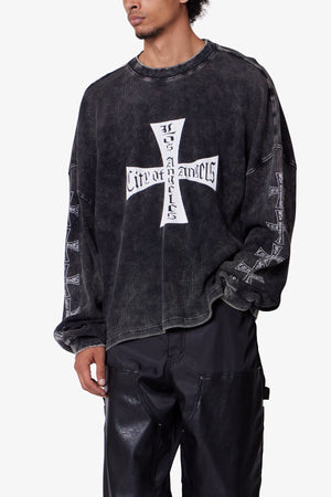 Washed LA Thermal Shirt - Washed Black