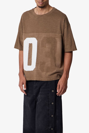 Washed Repatched Tee - Brown