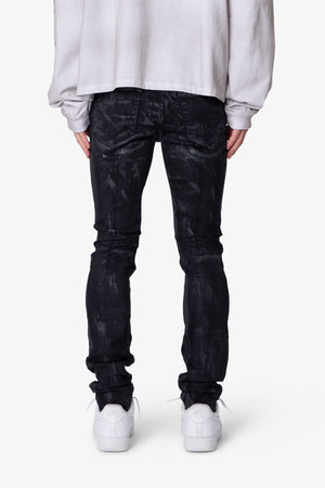 Waxed Skinny Denim - Black