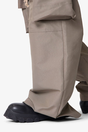 Zip Cargo Pocket Rave Pants - Tan
