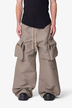 Zip Cargo Pocket Rave Pants - Tan