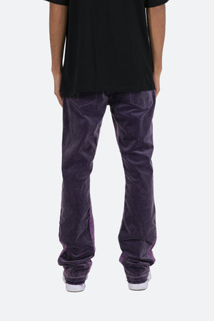 B428 Corduroy Flare Pants - Purple