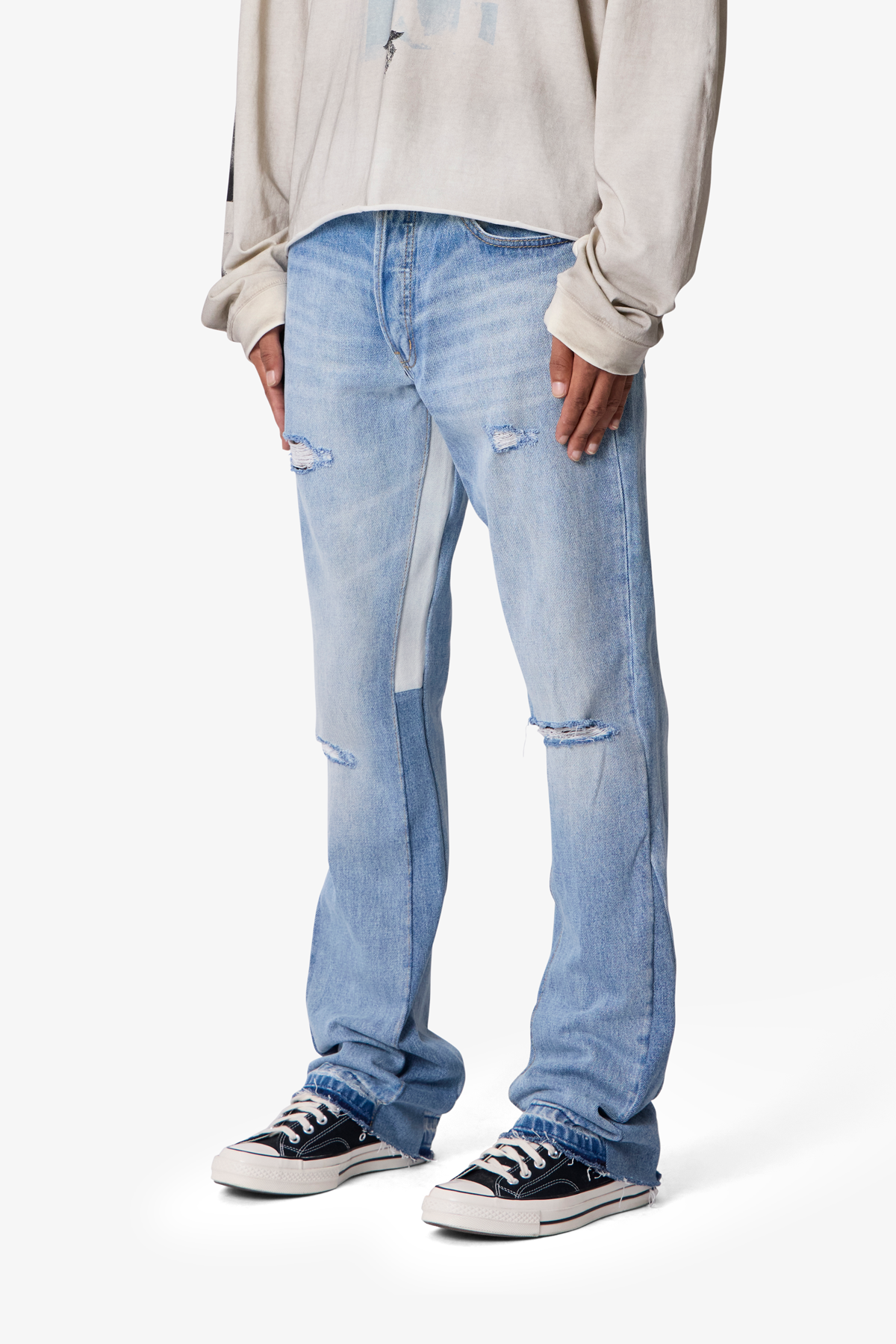 B484 Flare Denim - Light Blue