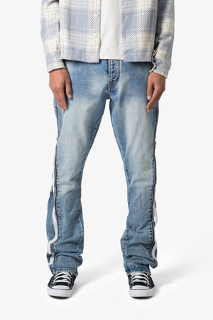 B574 Zipper Flare Denim - Blue