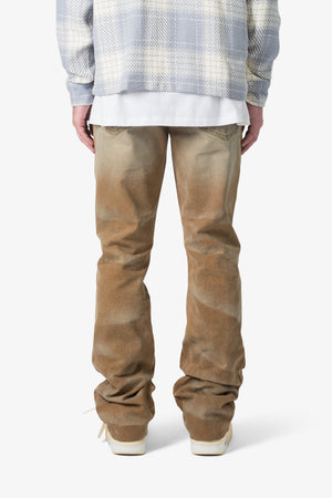 B643 Flare Burnt Denim - Brown
