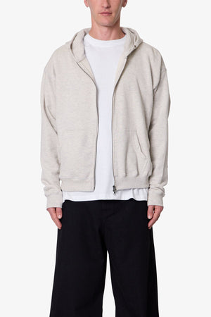 Basic Grey Zip Up Hoodie