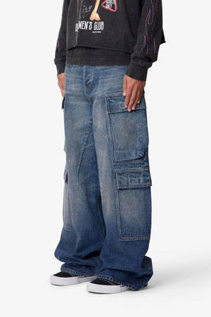 Baggy Cargo Denim - Blue