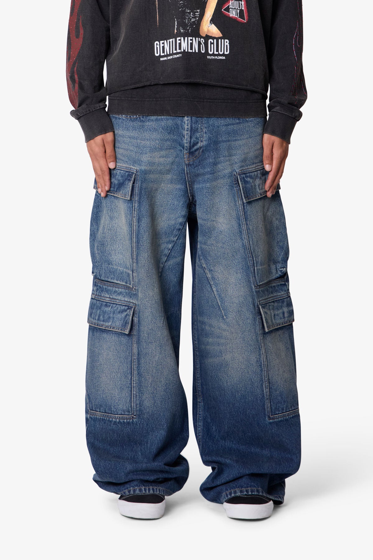 Baggy Cargo Denim - Blue