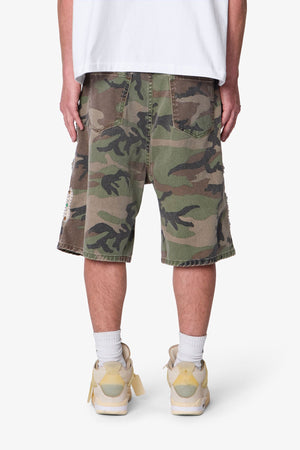 Baggy Mojave Canvas Shorts - Camo