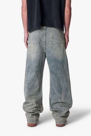 Baggy Moto Denim - Vintage Blue