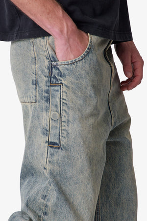 Baggy Moto Denim - Vintage Blue