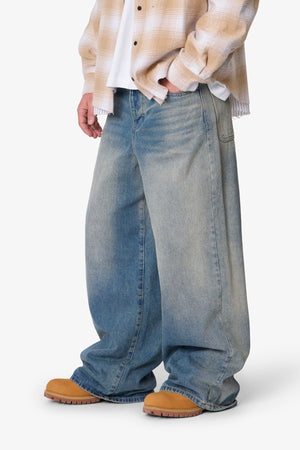 Baggy Washed Rave Denim - Medium Blue