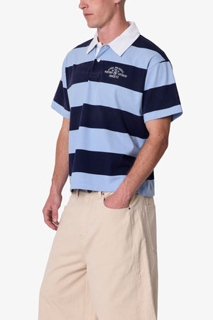 Big Stripe S/S Rugby Shirt - Blue