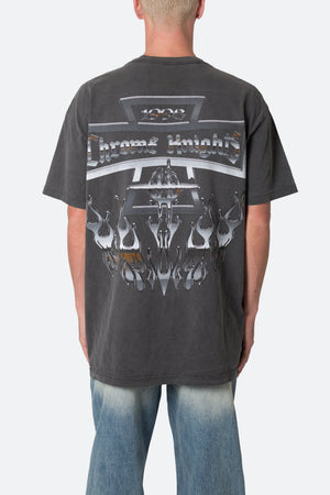 Chrome Knights Tee - Washed Black