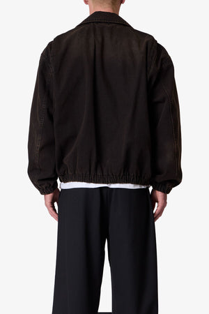 Collared Cinch jacket - Washed Black